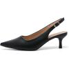 imageAmoji Womens 2 Inch Pointed Toe Low Kitten Heel Slingback Pump Party Wedding Dress Shoes FZ321Black