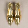 imageAmoji Womens 2 Inch Pointed Toe Low Kitten Heel Slingback Pump Party Wedding Dress Shoes FZ321Gold
