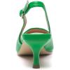 imageAmoji Womens 2 Inch Pointed Toe Low Kitten Heel Slingback Pump Party Wedding Dress Shoes FZ321Green