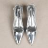 imageAmoji Womens 2 Inch Pointed Toe Low Kitten Heel Slingback Pump Party Wedding Dress Shoes FZ321Silver