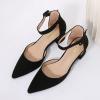 imageAmoji Womens 2 inch Pumps Pointed Toe Block Heels Dress Shoes with Ankle Strap 412Blacknubuck
