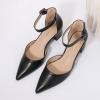 imageAmoji Womens 2 inch Pumps Pointed Toe Block Heels Dress Shoes with Ankle Strap 412Blackpu
