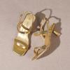 imageAmoji Womens 25 Inch Low Kitten Heels Ankle Strap Party Wedding Dress Shoes FZ326Gold