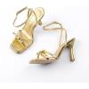 imageAmoji Womens 4 Inch Bow Heels Ankle Strap for Wedding Party Dress Shoes 330Gold