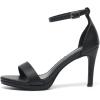 imageAmoji Womens 4 Inch Heels Strappy Heels Ankle Strap Lady Heeled Sandals 324Black
