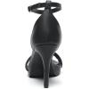 imageAmoji Womens 4 Inch Heels Strappy Heels Ankle Strap Lady Heeled Sandals 324Black