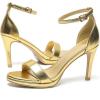 imageAmoji Womens 4 Inch Heels Strappy Heels Ankle Strap Lady Heeled Sandals 324Gold