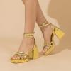 imageAmoji Womens 4 Inch Platform Chunky Heel Strappy Ankle Strap Block Heeled Sandals 305Pugold