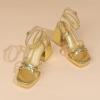 imageAmoji Womens 4 Inch Platform Chunky Heel Strappy Ankle Strap Block Heeled Sandals 305Pugold