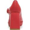imageAmoji Womens 4 Inch Platform Mary Janes Shoes High Chunky Heels Bridal Dress Wedding Party Pump Shoes 306Redpu