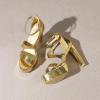 imageAmoji Womens Block Heels 4 Inch Platform Ankle Strap Lady Heeled Sandals FZ325Gold