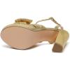 imageAmoji Womens Chunky Platform Heels 4 Bowknot Heeled Sandal Wedding With Ankle Strap 302F4Shinygoldsatin