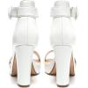 imageAmoji Womens Chunky Platform Heels 4 Bowknot Heeled Sandal Wedding With Ankle Strap 302F4Whitepu