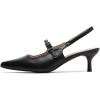 imageAmoji Womens Pointed Toe Pumps Slingback Kitten Heels Party Wedding Dress Shoes FZ329Black