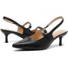 imageAmoji Womens Pointed Toe Pumps Slingback Kitten Heels Party Wedding Dress Shoes FZ329Black