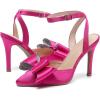 imageAmoji Womens Stilettos Rhinestone High Heels 4 Pumps Ankle Strappy for Wedding Party Dressing Dress Shoes 308Bowrosesatin