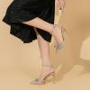 imageAmoji Womens Stilettos Rhinestone High Heels 4 Pumps Ankle Strappy for Wedding Party Dressing Dress Shoes 308Goldglitter