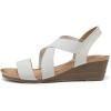 imageAmoji Womens Wedge Heels Sandals Comfortable Dressy Summer Shoes Elastic Strap 603603white
