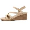 imageAmoji Womens Wedge Heels Sandals Comfortable Dressy Summer Shoes Elastic Strap 603605apricot