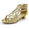 imageAmoji Girls High Heels Kid Ankle Strap Dress Shoes Wedding Party for Little Kid Big Kid 412420gold