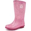 imageAmoji Gril Glitter Easy On Rain Boots Rubber Waterproof Boots Little KidBig KidPink