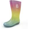 imageAmoji Gril Glitter Easy On Rain Boots Rubber Waterproof Boots Little KidBig KidRainbow