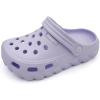 imageAmoji Kids Garden Clogs Boy Girl Gardening Shoes Youth with Charms for Toddler LittleBig KidCharmslavender