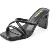 imageAmoji Women 3 Inch Slip On Heels Lady Heeled Sandal 332Black