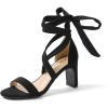 imageAmoji Women 3 Inch Strappy Heels Lady Heeled Sandal Strap Up Wedding Party Shoes 333Black