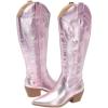 imageAmoji Women Western Cowboy Boots Pointed Toe Cowgirl Knee High Boots Pull On With Zipper 307307metallic Pink