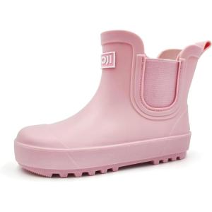 imageAmoji Boy Rain Boots Kid Waterproof Rubber Boots Garden Boots 6767Pink