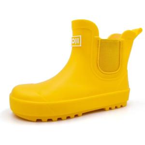 imageAmoji Boy Rain Boots Kid Waterproof Rubber Boots Garden Boots 6767Yellow