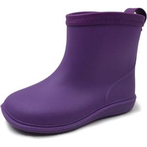 imageAmoji Boys Rain Boots Toddler Rainboots Kids Rubber Waterproof Garden Shoes Purple 859 Toddler