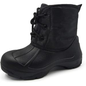 imageAmoji Boys Snow Boots Kid Warm Winter Boots Cold Weather Shoes Tollder LittleBig KidBlack