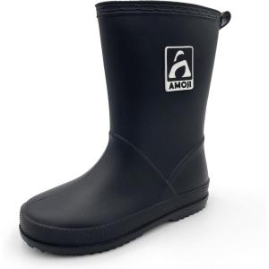 imageAmoji Kid Rain Boots Boy Rubber Waterproof Garden Boots JT6513Black