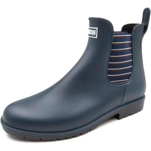 imageAmoji Unisex Ankle Chelsea Rain Short Rubber Boots 919Navy