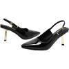 imageAmoji Women 35 In Kitten Heel Slingback Dress Shoes FZ334Black