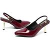 imageAmoji Women 35 In Kitten Heel Slingback Dress Shoes FZ334Burgundy