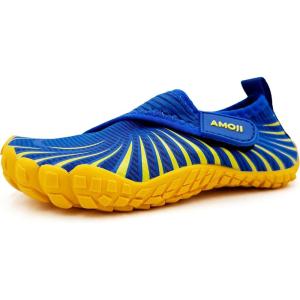 imageAmoji Kids Water Aqua Shoes Boys Girls Barefoot for Beach Swim Pool 2420Blueyellow