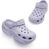 imageAmoji Women Platform Clogs Thick Yard Garden Shoes Summer Sandals 0859Purple