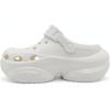 imageAmoji Women Platform Clogs Thick Yard Garden Shoes Summer Sandals 0859White