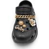 imageAmoji Women Platform Clogs with Charms Yard Garden Shoes Summer Sandals 0859Black