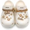 imageAmoji Women Platform Clogs with Charms Yard Garden Shoes Summer Sandals 0859White