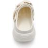 imageAmoji Women Platform Clogs with Charms Yard Garden Shoes Summer Sandals 0859White