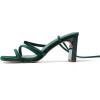 imageAmoji Women 3 Inch Strappy Heels Lady Strap Up Heeled Sandal Wedding Party Shoes 331Velvetgreen