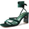 imageAmoji Women 3 Inch Strappy Heels Lady Strap Up Heeled Sandal Wedding Party Shoes 331Velvetgreen