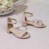 imageAmoji Girls High Heels Kid Ankle Strap Dress Shoes Wedding Party for Little Kid Big Kid 412Singlenude