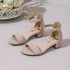 imageAmoji Girls High Heels Kid Ankle Strap Dress Shoes Wedding Party for Little Kid Big Kid 412Singlenude