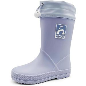 imageAmoji Kid Rain Boots Boy Rubber Waterproof Garden Boots Girl Rainboots JT6517Lavender