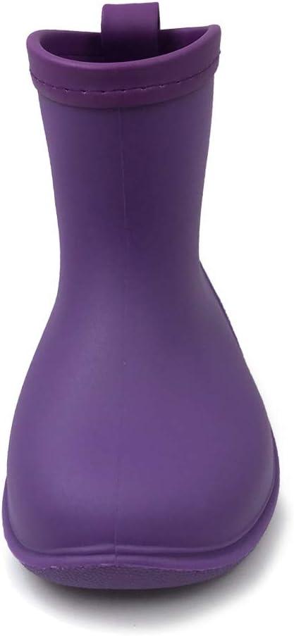 imageAmoji Boys Rain Boots Toddler Rainboots Kids Rubber Waterproof Garden Shoes Purple 78 Toddler